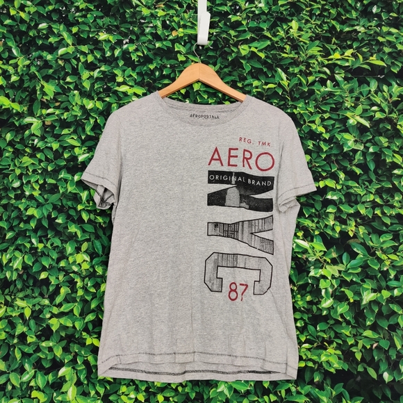 Aeropostale Grey Graphic T-Shirt - Picture 1 of 3